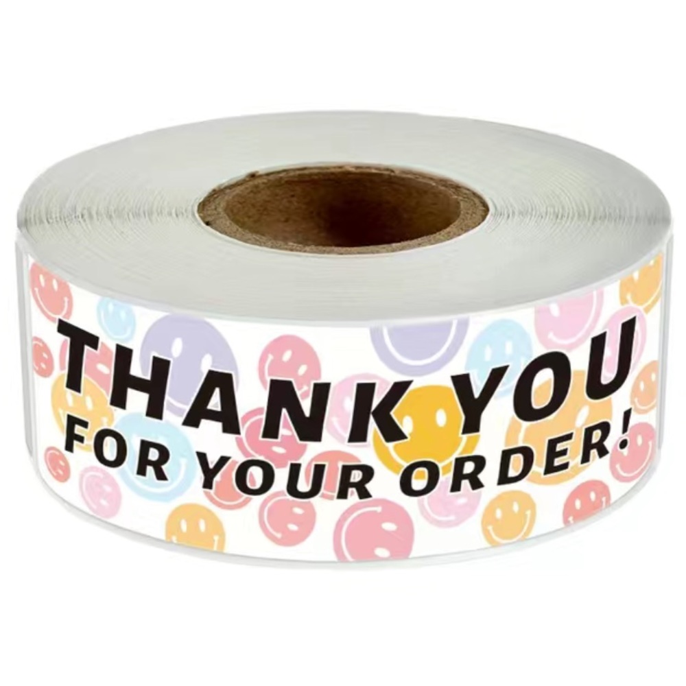 COPY - 120 “Thank you for your order” Smiley Face Stickers